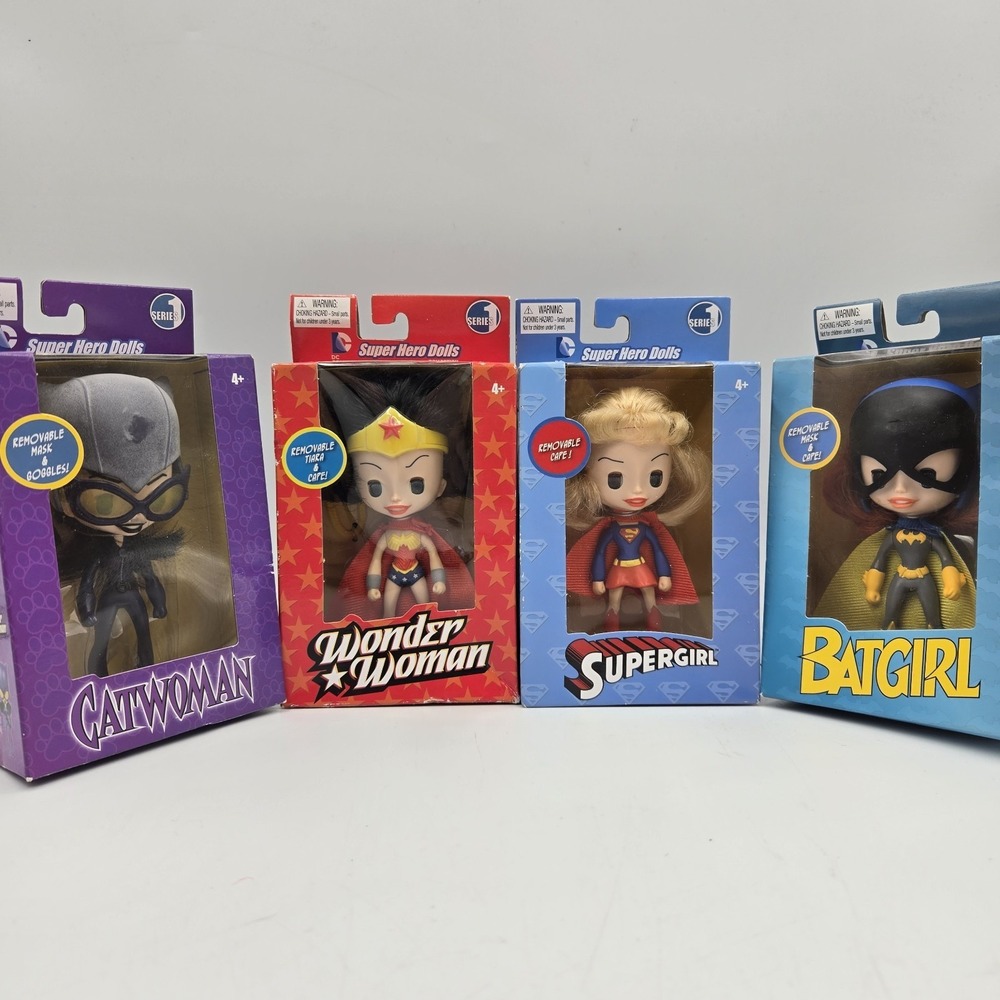 New‎ DC comics Super Hero Dolls Series 1 Supergirl Wonder woman Catwoman Batgirl